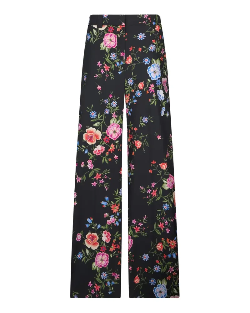 Liu Jo floral-print straight trousers - Schwarz Schwarz