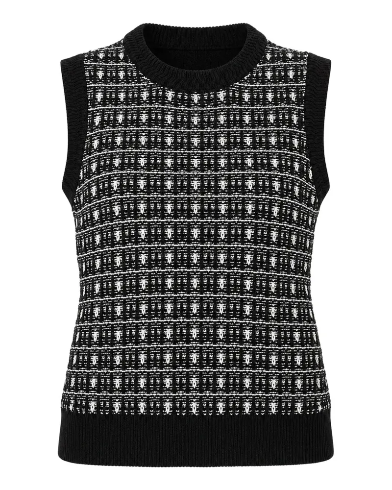 Varley Safia intarsia-knit top - Schwarz Schwarz