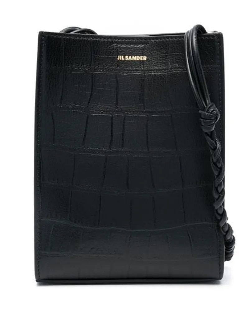 Jil Sander Schultertasche mit Logo-Prägung - Schwarz Schwarz