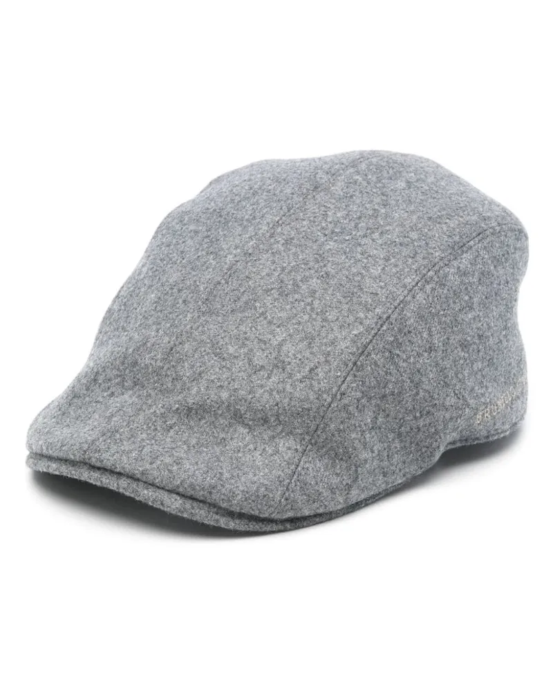 Brunello Cucinelli Flanell-Baskenmütze aus Schurwolle - Grau Grau