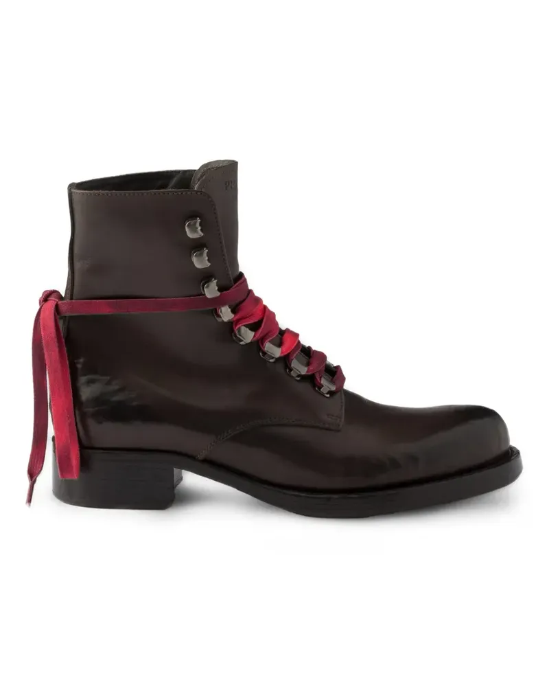 Prada Stiefeletten mit Schnürung - Braun Braun
