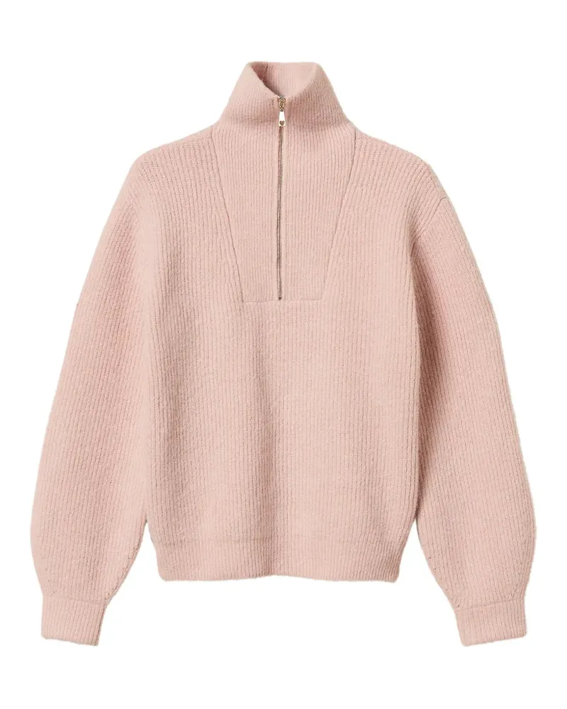 Twin-Set zipped turtleneck jumper - Rosa Rosa