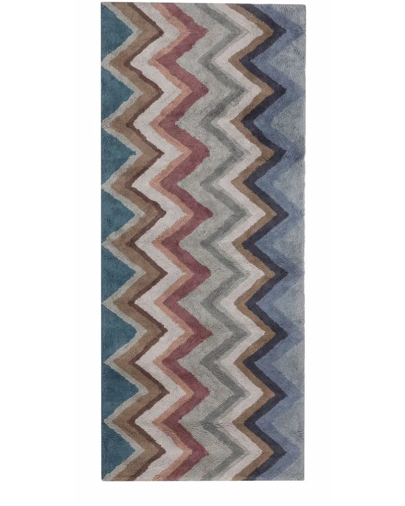 Missoni Home Teppich mit Zickzackmuster - Blau Blau