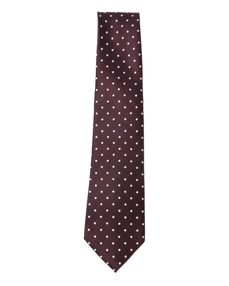 Tom Ford Seidenkrawatte mit Polka Dots - Rot Rot
