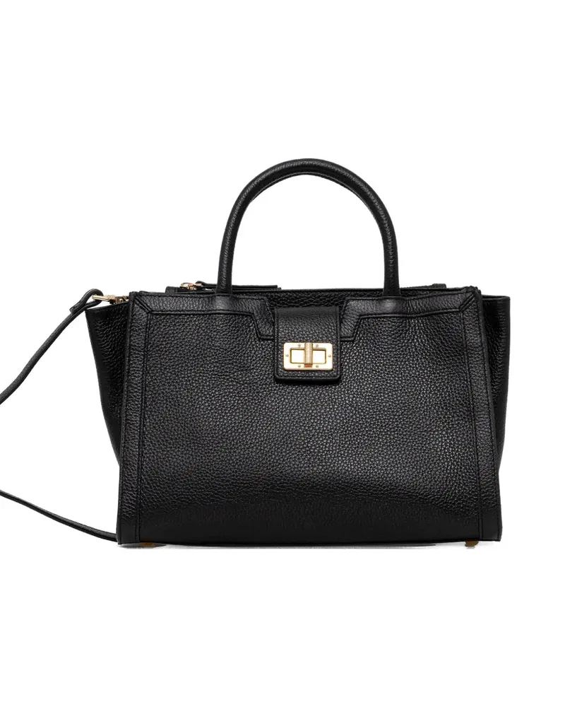 Geox Leonory leather tote bag - Schwarz Schwarz