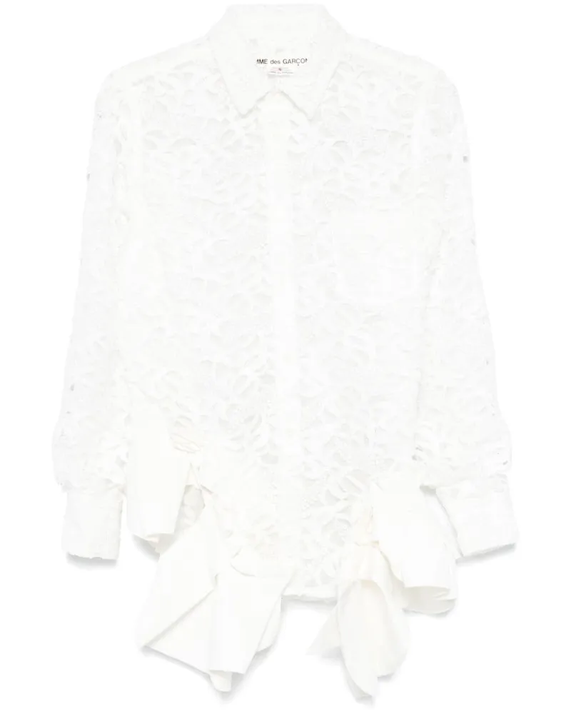 Comme des Garçons Hemd aus Guipure-Spitze - Weiß Weiß