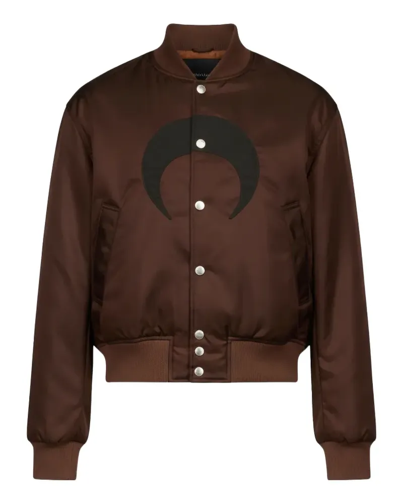 Marine Serre Geknöpfte Bomberjacke mit Mondprint - Braun Braun