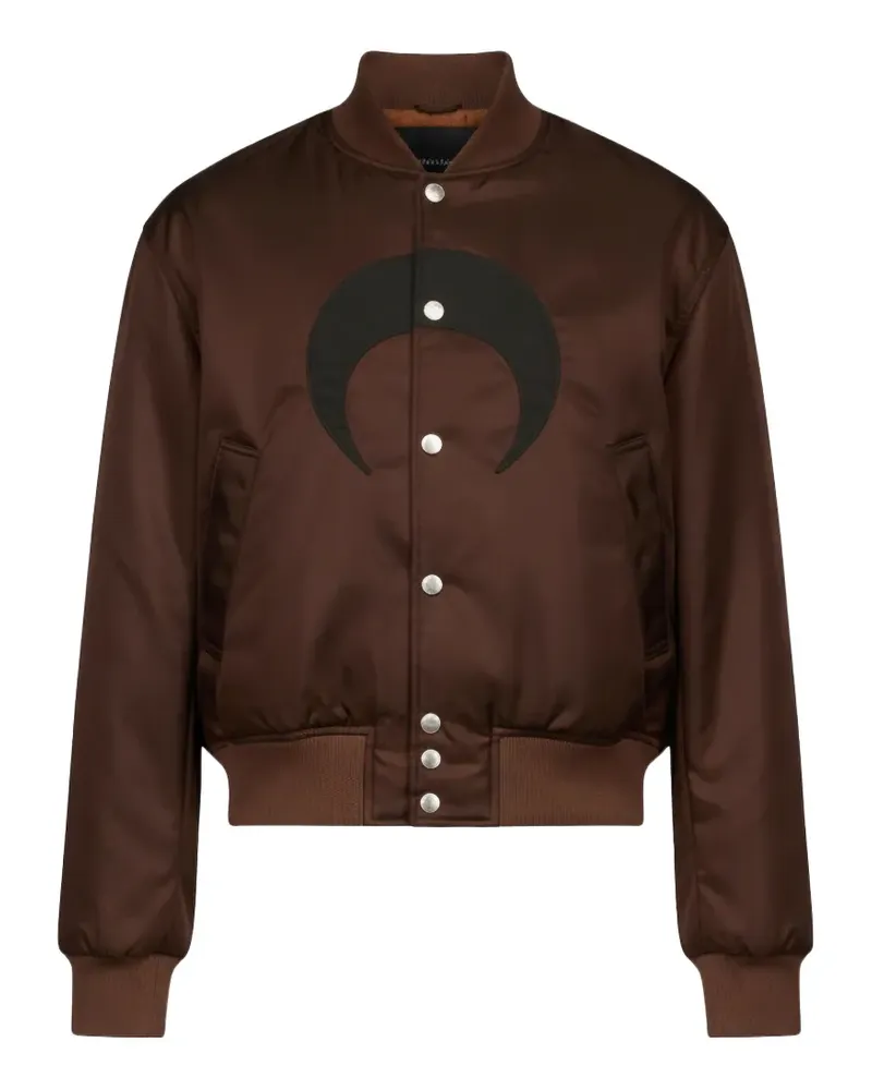 Marine Serre moon-print buttoned bomber jacket - Braun Braun