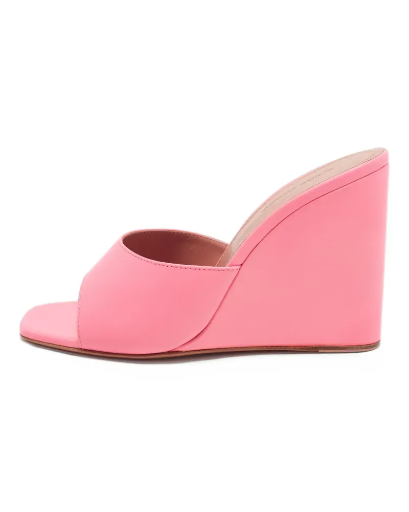 Amina Muaddi Lupita Wedge-Sandalen - Rosa Rosa