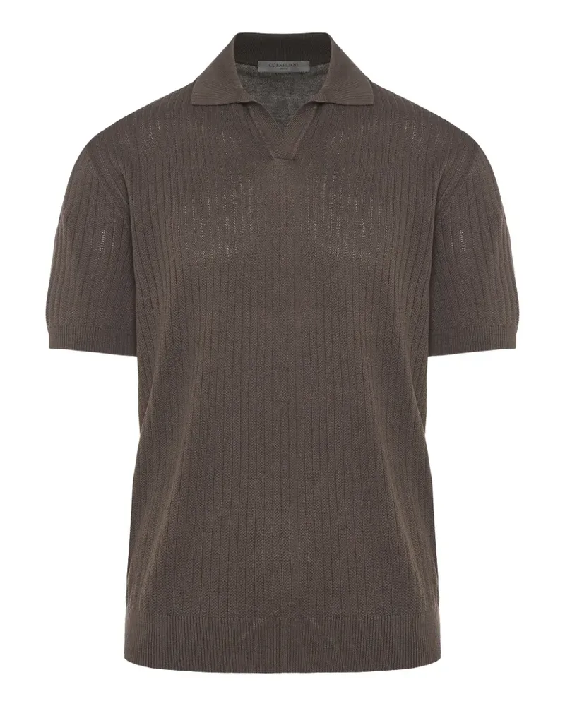Corneliani Gerippter Pima Pullover - Braun Braun