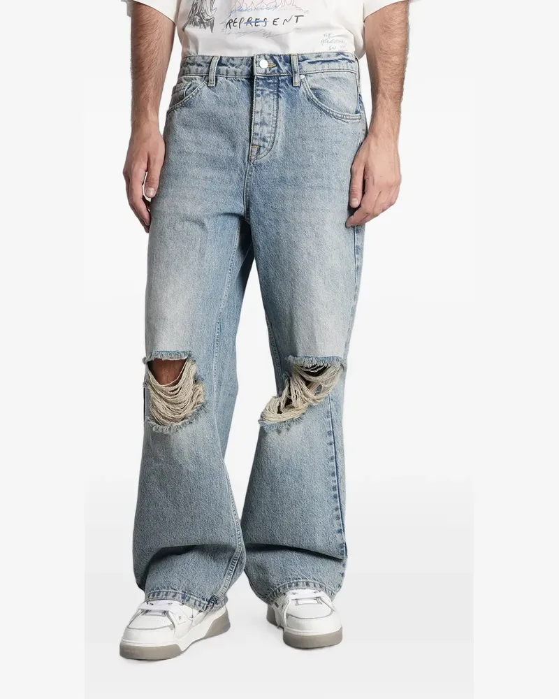 REPRESENT R3 distressed wide-leg jeans - Blau Blau