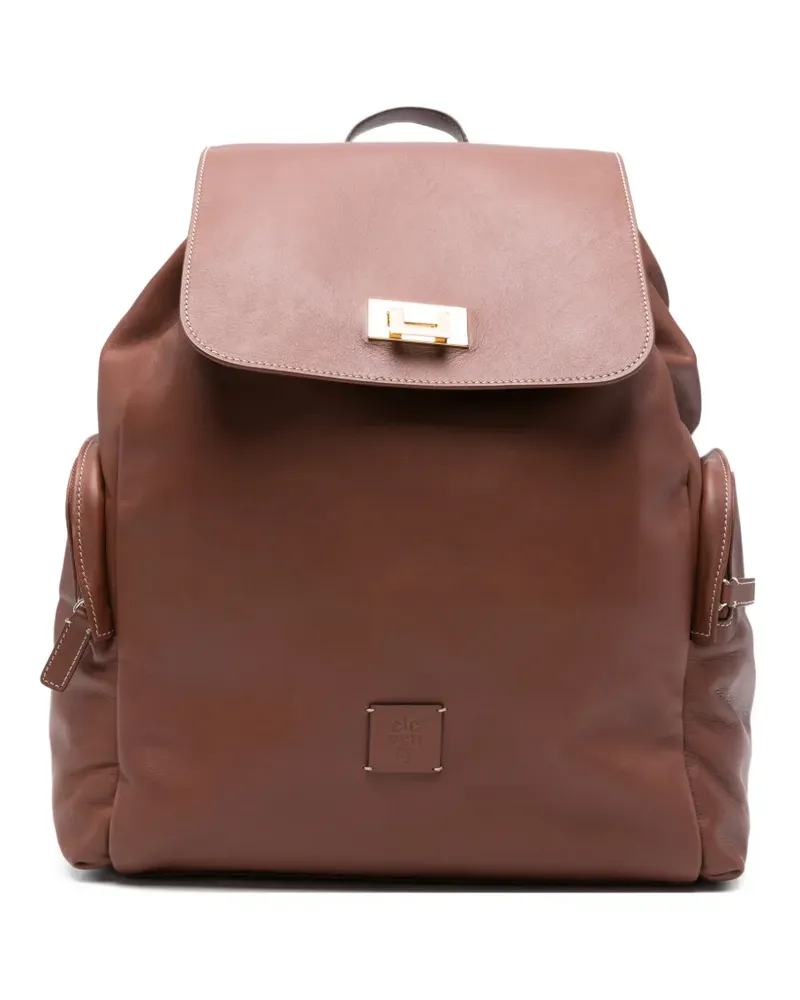 Eleventy Rucksack aus Leder - Braun Braun
