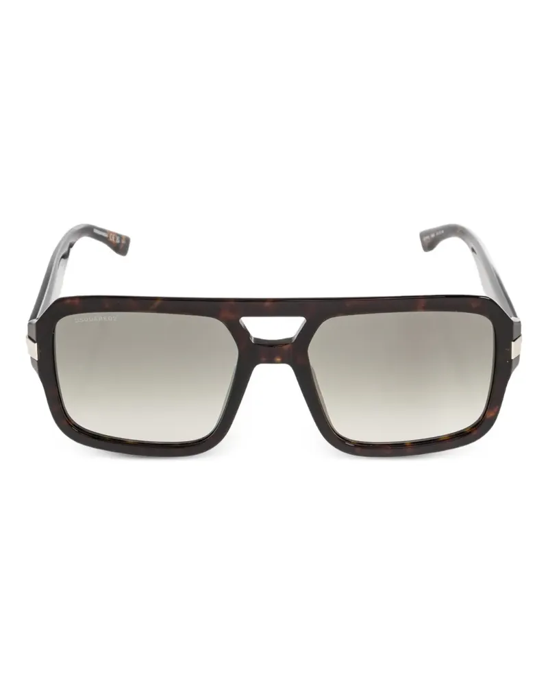 Dsquared2 tortoiseshell-effect square-frame sunglasses - Braun Braun