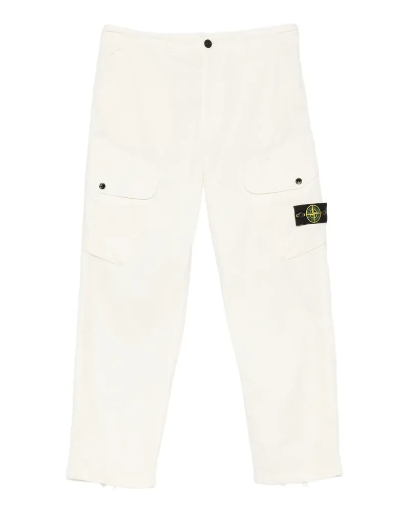 Stone Island Cargohose mit Logo-Patch - Weiß Weiß
