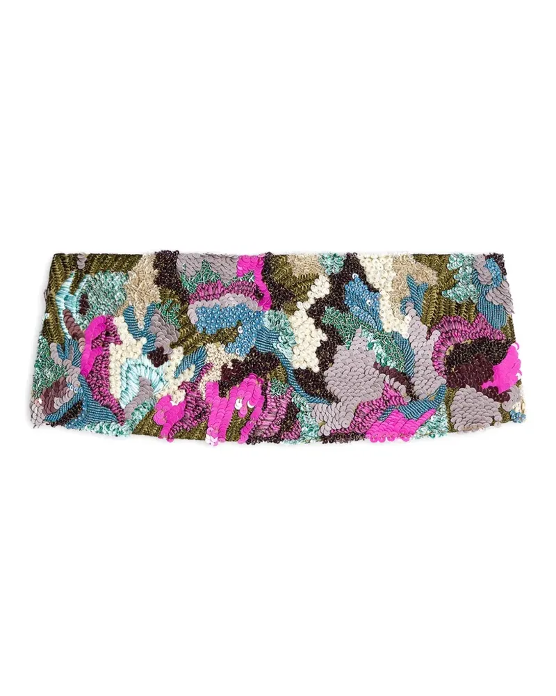 Dries van Noten Bestickter Gürtel - Rosa Rosa