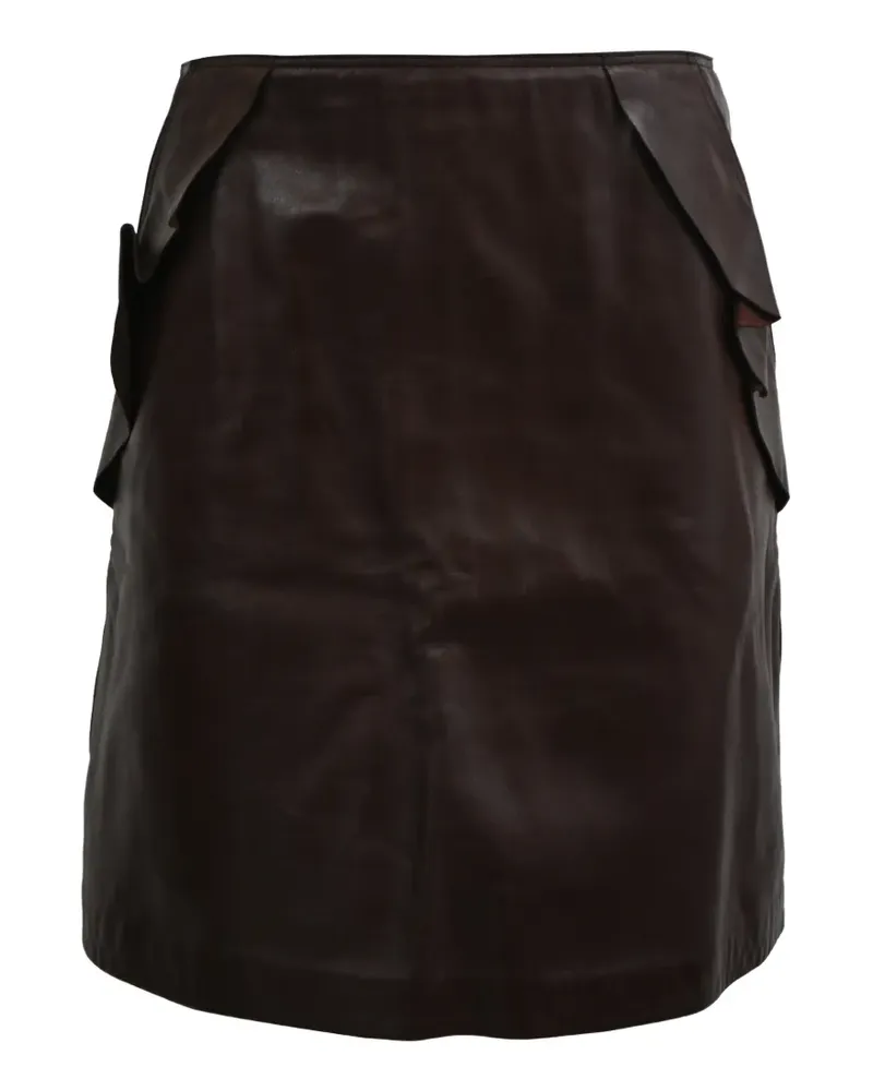Sandro ruffle-accent mini skirt - Braun Braun