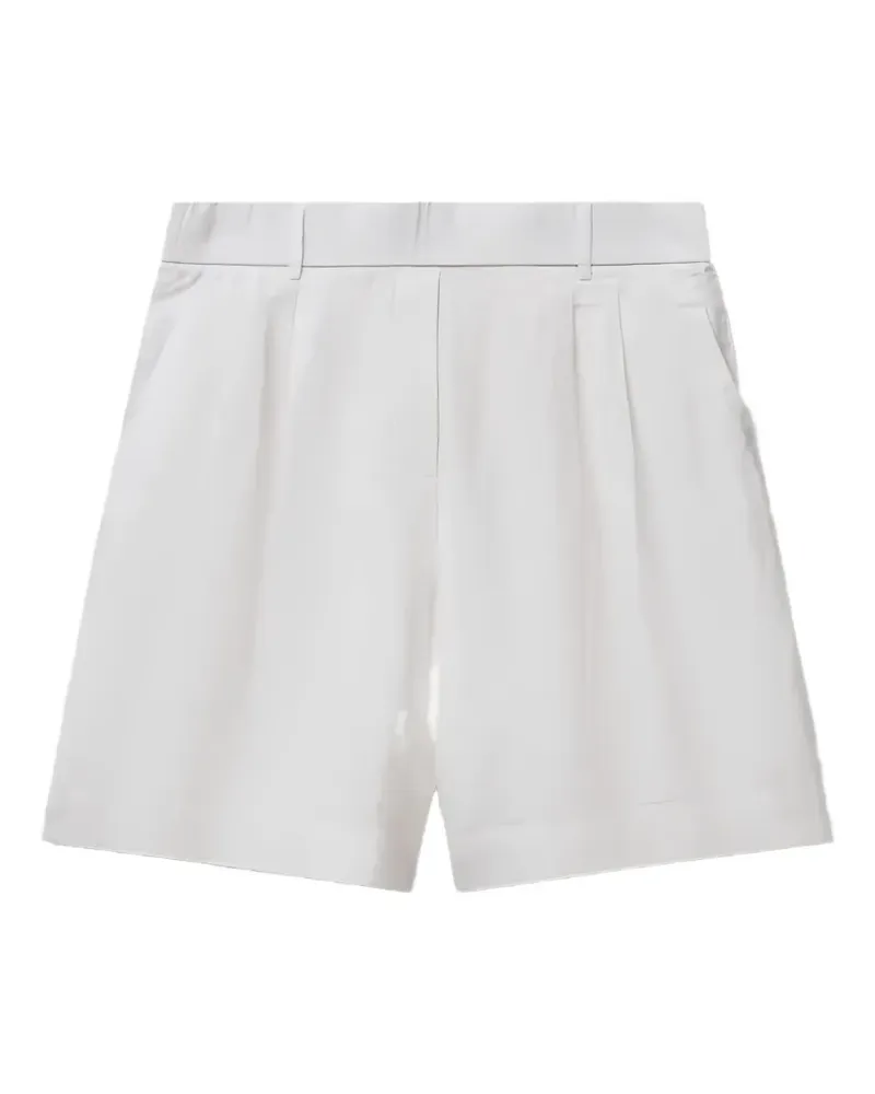 Benetton pleated elasticated bermuda shorts - Weiß Weiß