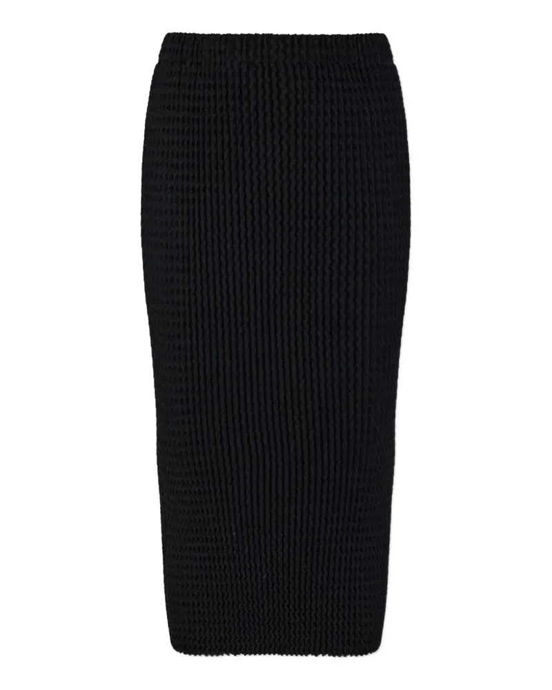 Issey Miyake pleated midi skirt - Schwarz Schwarz