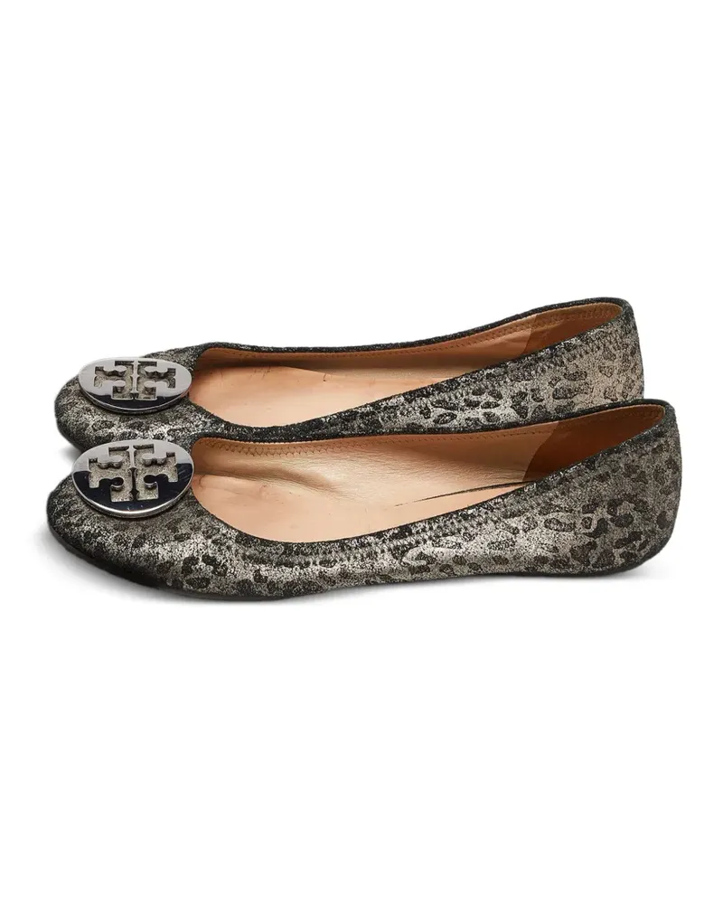 Tory Burch Luisa Ballerinas mit Leopardenprint - Gold Gold