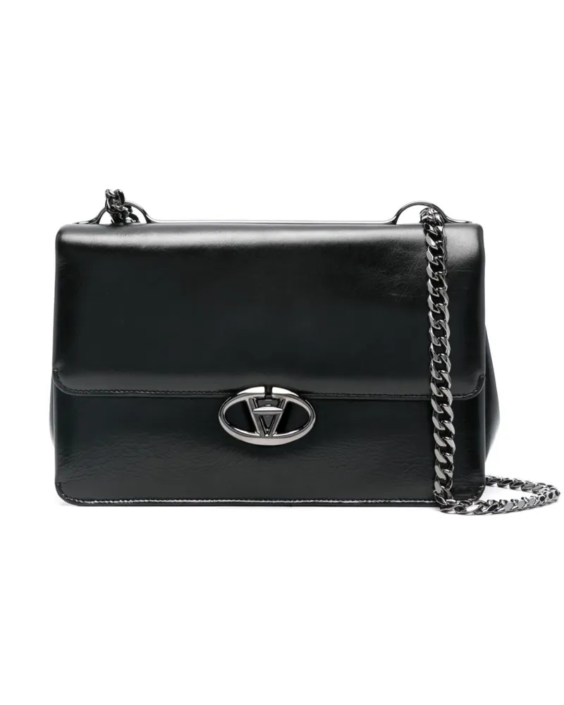 Valentino Garavani Schultertasche mit VLogo - Schwarz Schwarz