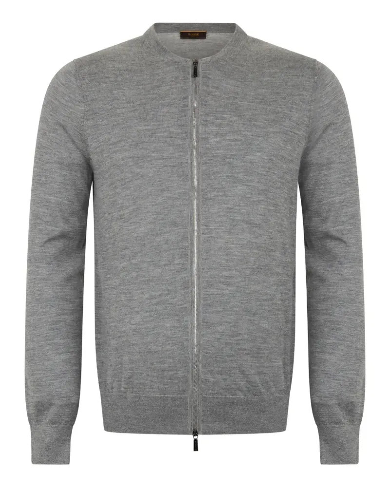 MOORER Casale Cardigan aus Feinstrick - Grau Grau