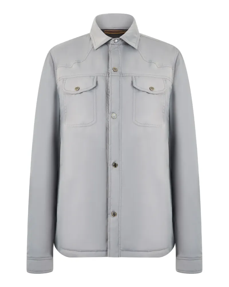 MOORER Byron Hemdjacke mit Druckknopf - Grau Grau