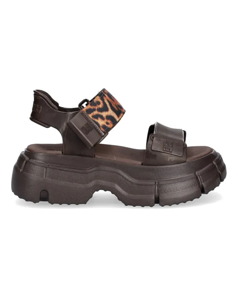 Melissa leopard-print touch-strap sandals - Braun Braun