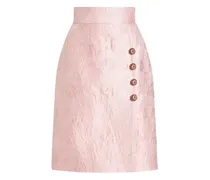 Jacquard-Rock mit Zierknöpfen - Rosa