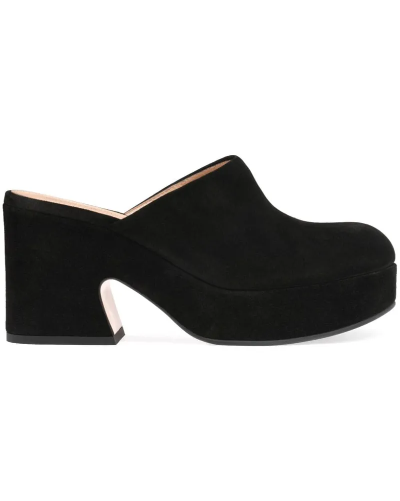 Gianvito Rossi Lyss Mules 55mm - Schwarz Schwarz