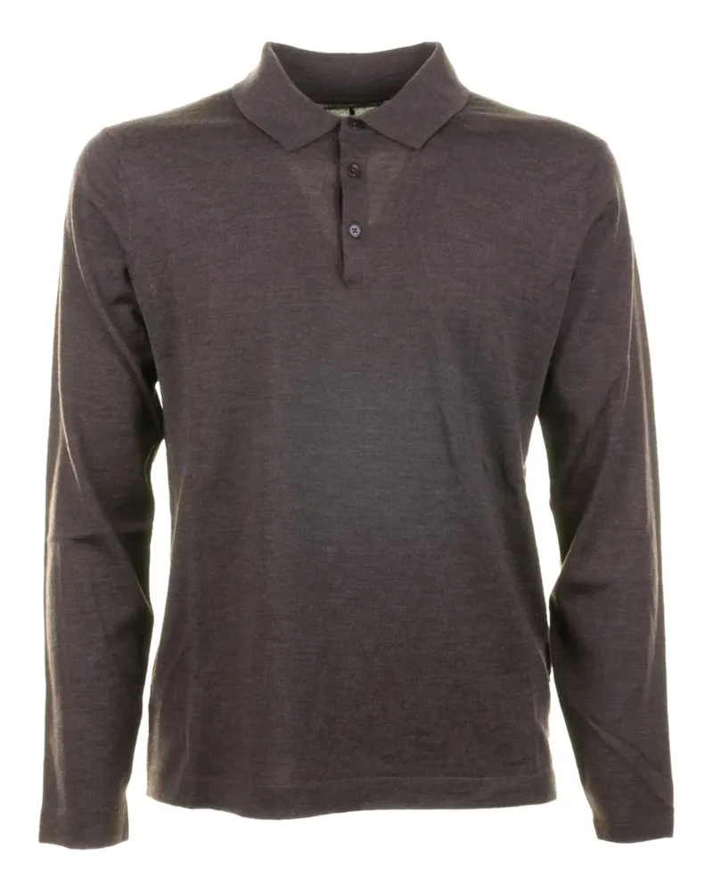 Brooksfield long sleeve polo shirt - Braun Braun