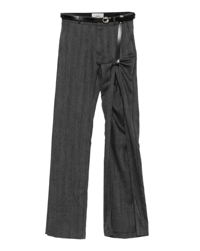 COPERNI Wollhose mit Fischgrätenmuster - Grau Grau