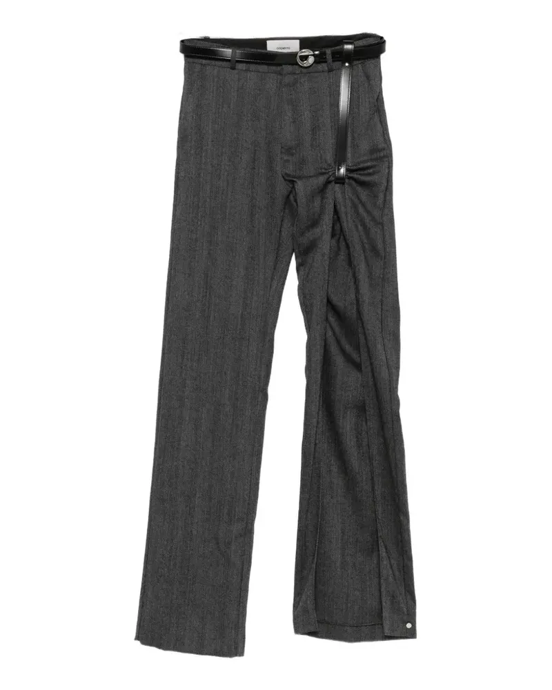 COPERNI Wollhose mit Fischgrätenmuster - Grau Grau
