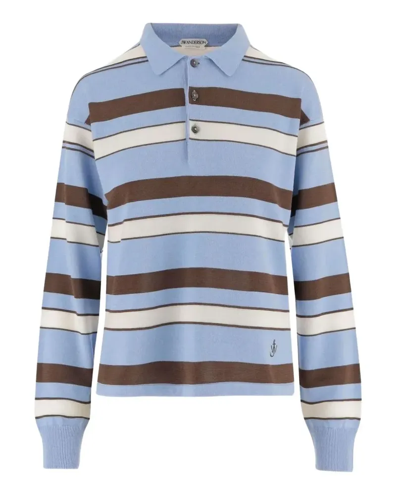 J.W.Anderson Gestreiftes Poloshirt - Blau Blau