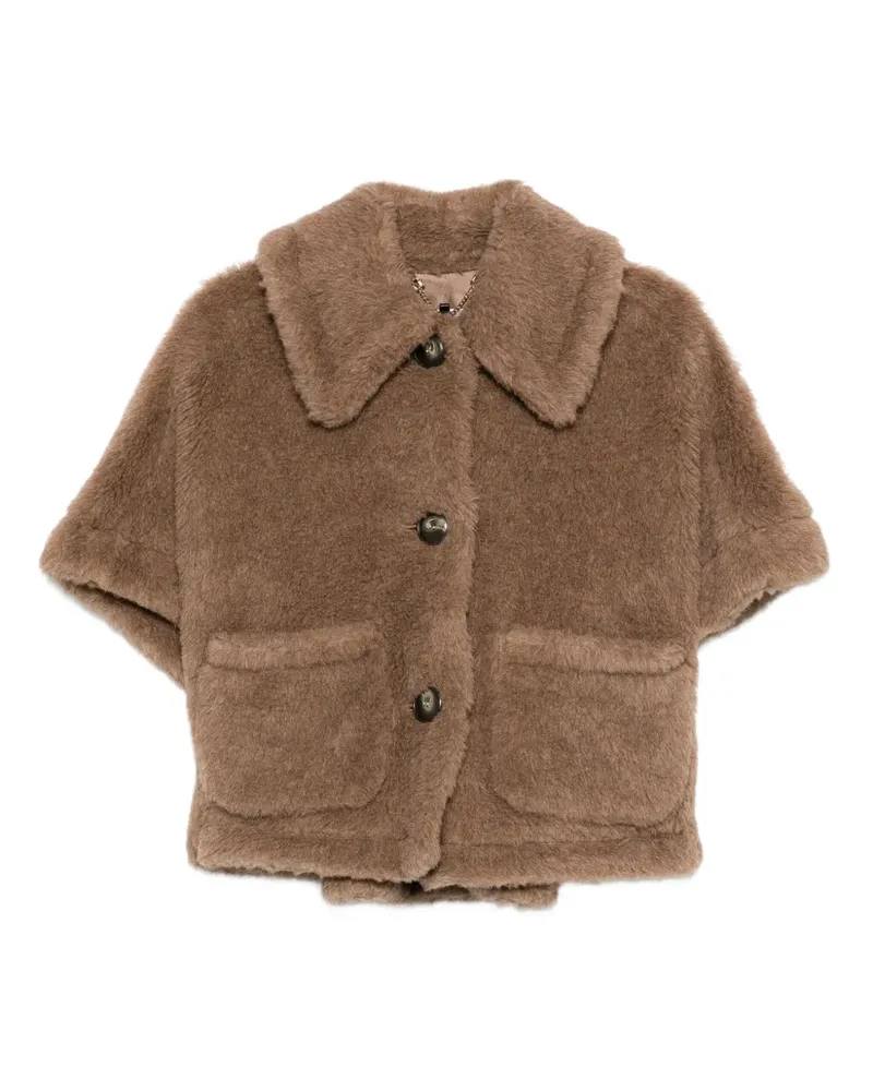 Max Mara Jacke mit Knopfleiste - Braun Braun