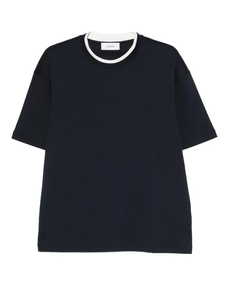 LARDINI T-Shirt mit Kontrastdetails - Blau Blau