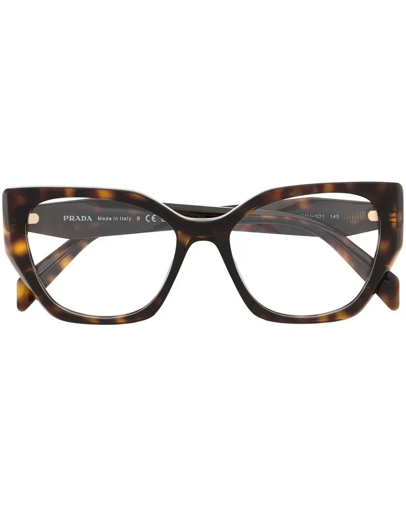 Prada Brille mit rundem Gestell - Braun Braun