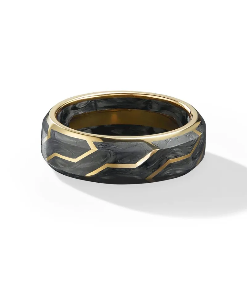 David Yurman 18kt Forged Carbon Gelbgoldring Gold