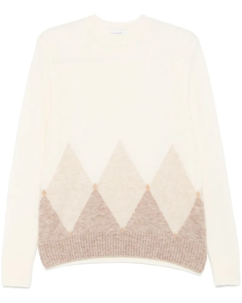 Ballantyne Pullover mit Argyle-Intarsie - Nude Nude