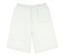 Jeans-Shorts mit elastischem Bund - Weiß