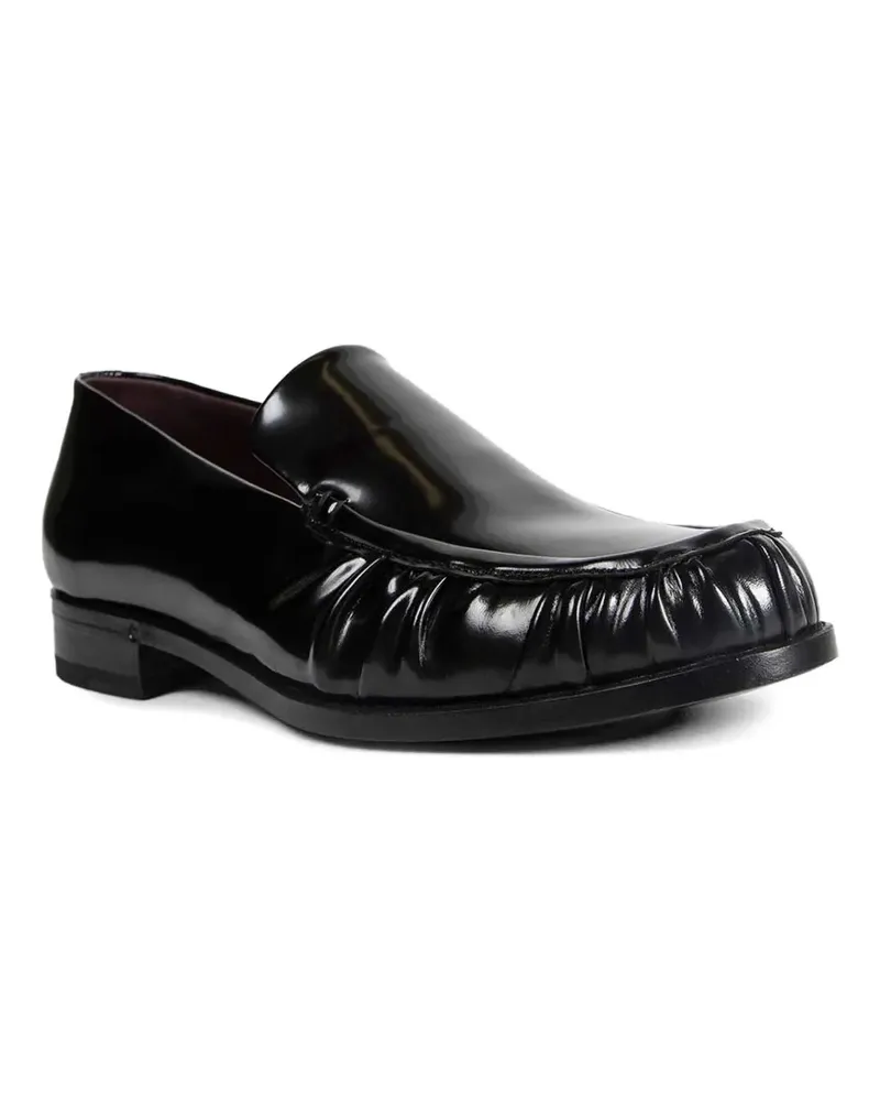 LARDINI Geraffte Loafer - Schwarz Schwarz