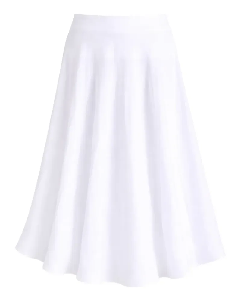 Liviana Conti rear-zip A-line midi skirt - Weiß Weiß