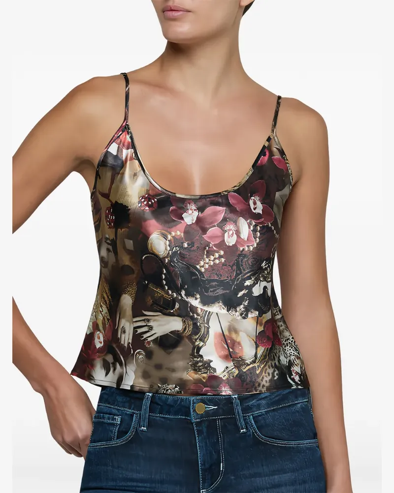 L'Agence Charmy Camisole-Top aus Satin - Rot Rot