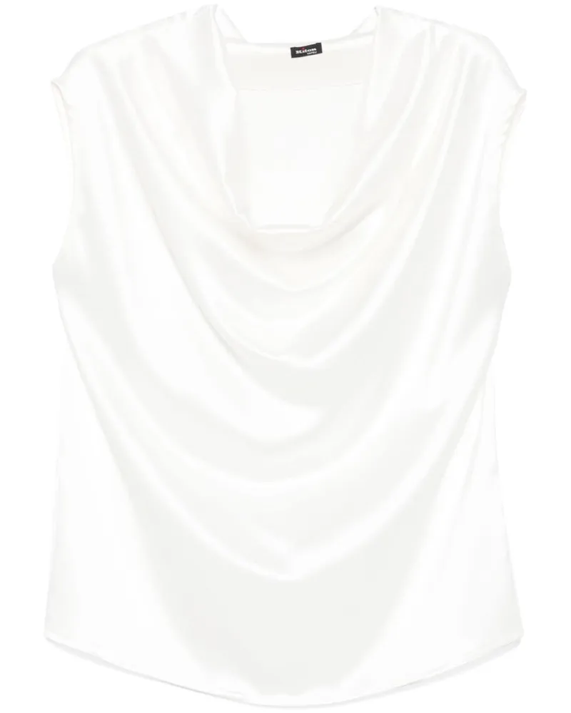 Kiton Drapierte Bluse - Weiß Weiß