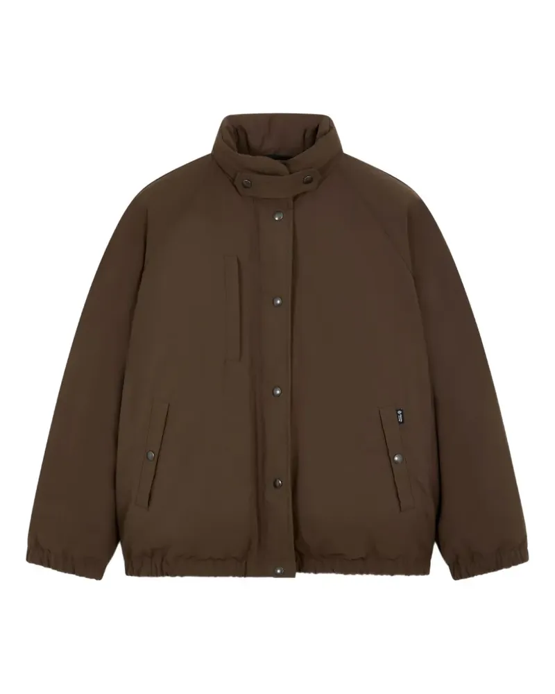 Prada Re-Nylon logo-patch jacket - Braun Braun