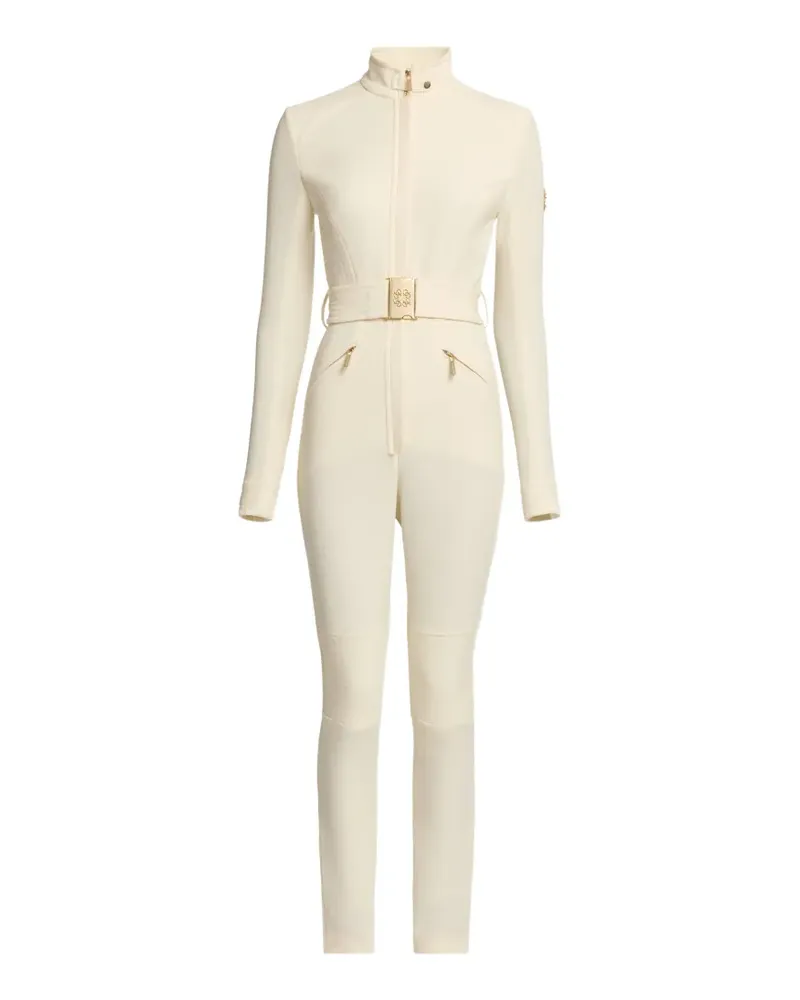 Elie Saab Rollkragen-Jumpsuit mit Gürtel - Nude Nude