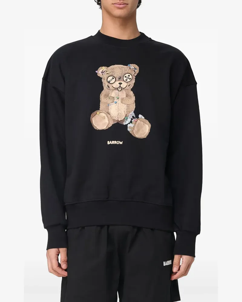 BARROW Sweatshirt mit Teddy-Print - Schwarz Schwarz