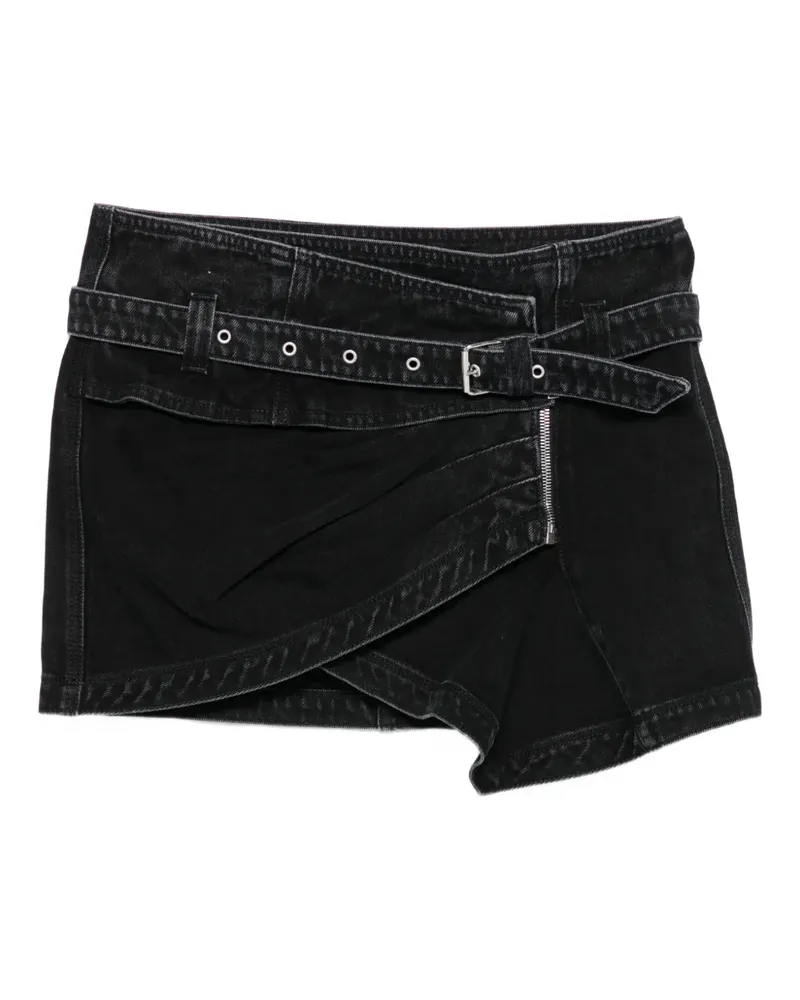 Isabel Marant Siyen belted zip-front denim skirt - Schwarz Schwarz