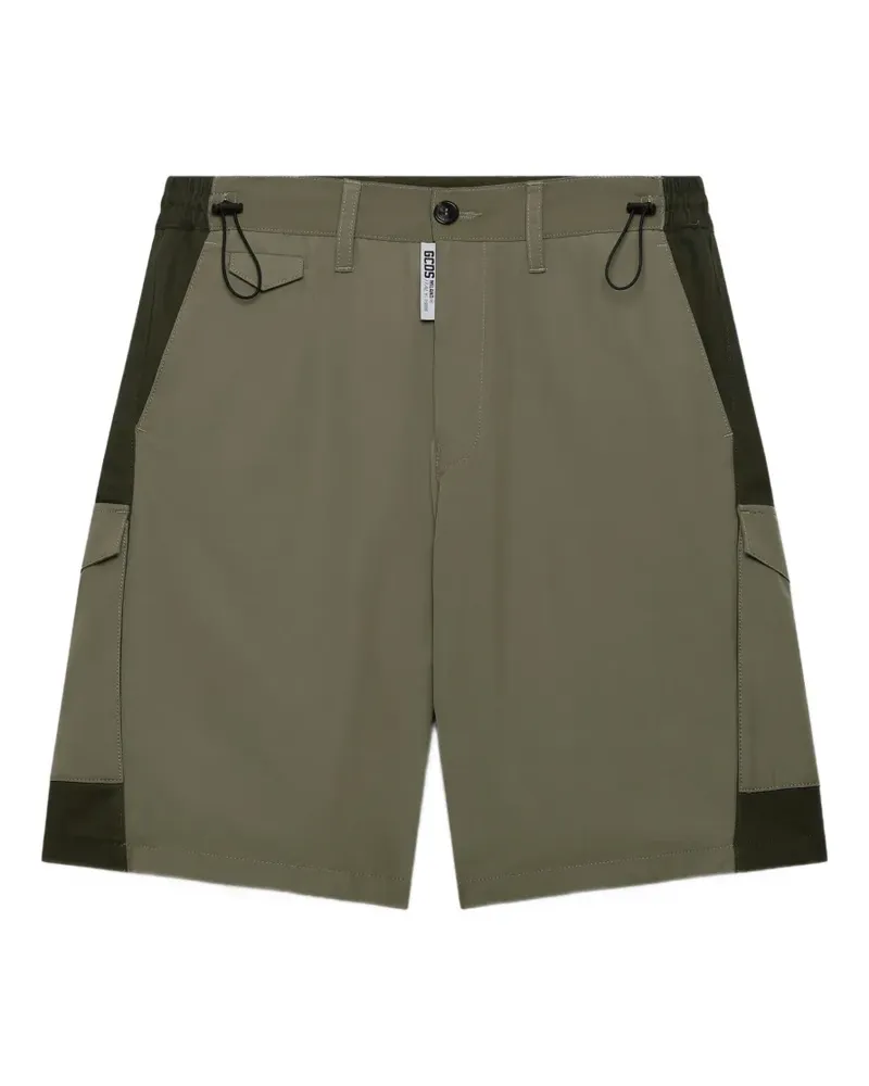 GCDS Cargo-Shorts in Colour-Block-Optik mit Kordelzug - Grün Grün