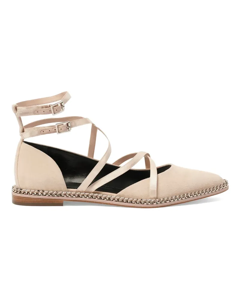 Lanvin chain-trim lace-up sandals - Rosa Rosa