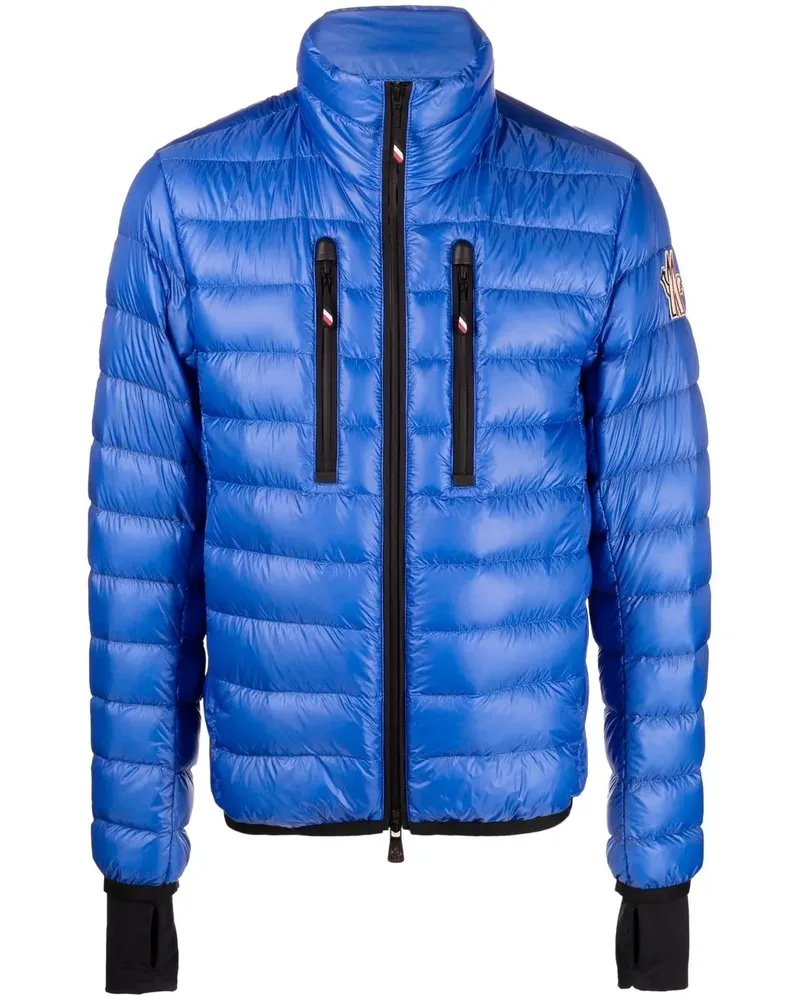 Moncler Gefütterte Jacke mit Logo-Patch - Blau Blau